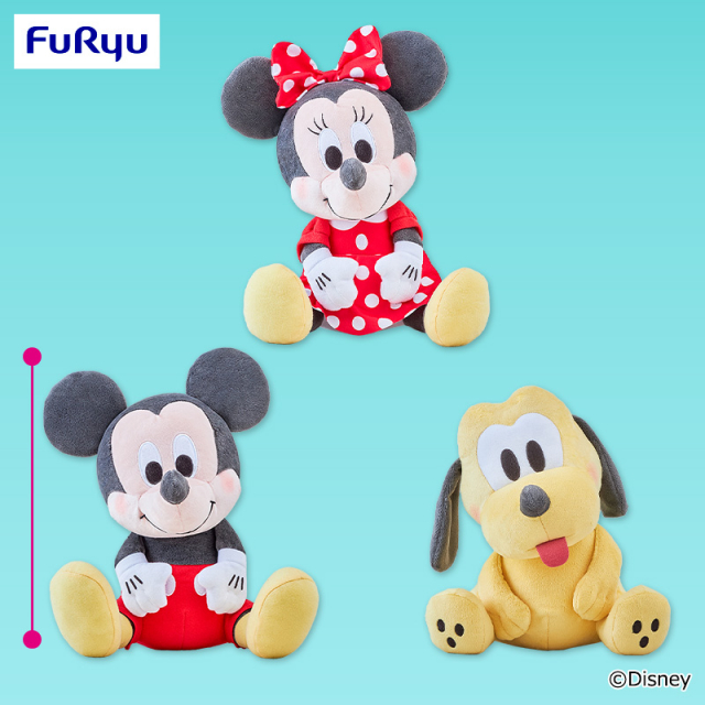 プラザアピア静岡プライズ｜ミッキー＆フレンズ　こてっとぺったん BIGぬいぐるみ ～ミッキーマウス・ミニーマウス・プルート～