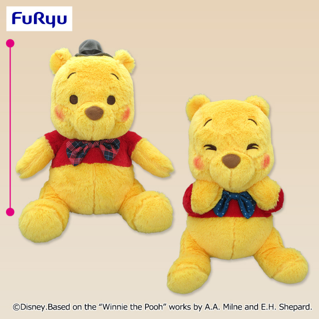 プラザアピア静岡プライズ｜くまのプーさん　FukuFuku おめかしBIGぬいぐるみ