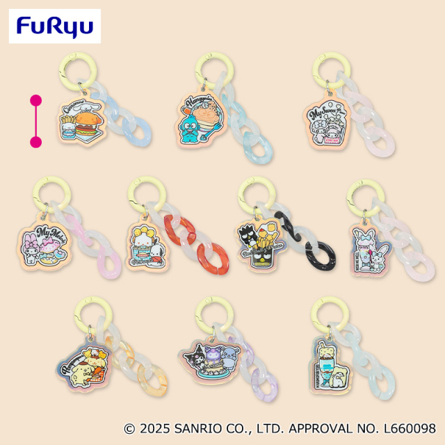 プラザアピア静岡プライズ｜サンリオキャラクターズ　MASHIMASHI アメリカンダイナーじゃらじゃらチャーム