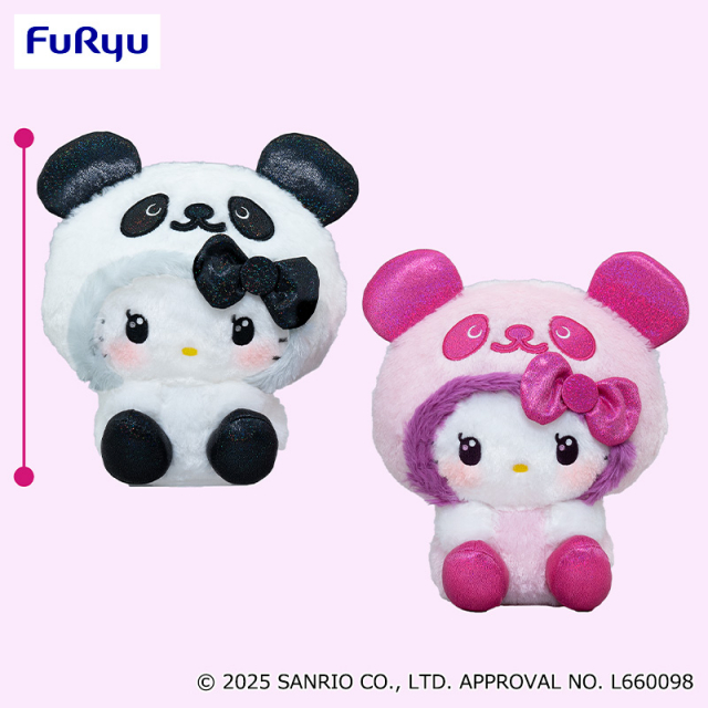 プラザアピア静岡プライズ｜パンダ ハローキティ　GIRAGIRA♡BIGぬいぐるみ