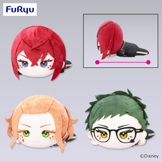 プラザアピア静岡プライズ｜ディズニー ツイステッドワンダーランド ザ アニメーション　プティラヴィ 寝そべりBIGぬいぐるみ～リドル・ケイト・トレイ～