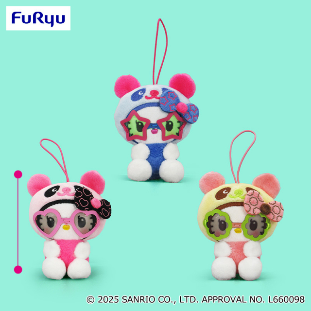 プラザアピア静岡プライズ｜パンダ ハローキティ　レトロサングラスマスコット