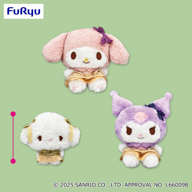 プラザアピア静岡プライズ｜サンリオキャラクターズ　おめかしキラキラぬいぐるみ～こぎみゅん・マイメロディ・クロミ～