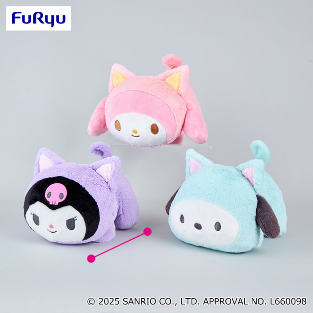 プラザアピア静岡プライズ｜サンリオキャラクターズ　にゃんぐるみBIGぬいぐるみ～クロミ・マイメロディ・ポチャッコ～