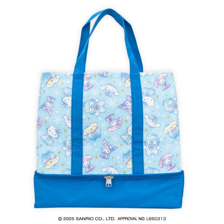 プラザアピア静岡プライズ｜サンリオキャラクターズ スノーレインボー保冷ポケット付き2段トートバッグ
