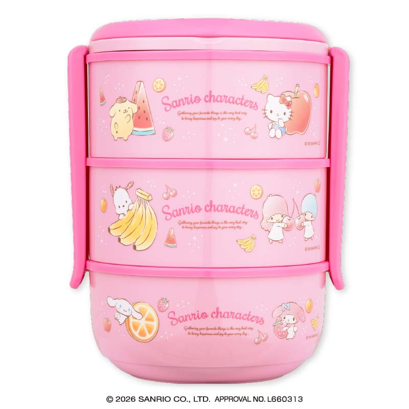 プラザアピア静岡プライズ｜サンリオキャラクターズ キラキラフルーツ3段ピクニックランチボックス