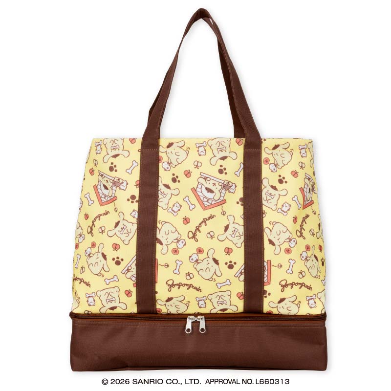 ポムポムプリン 保冷ポケット付き2段トートバッグ