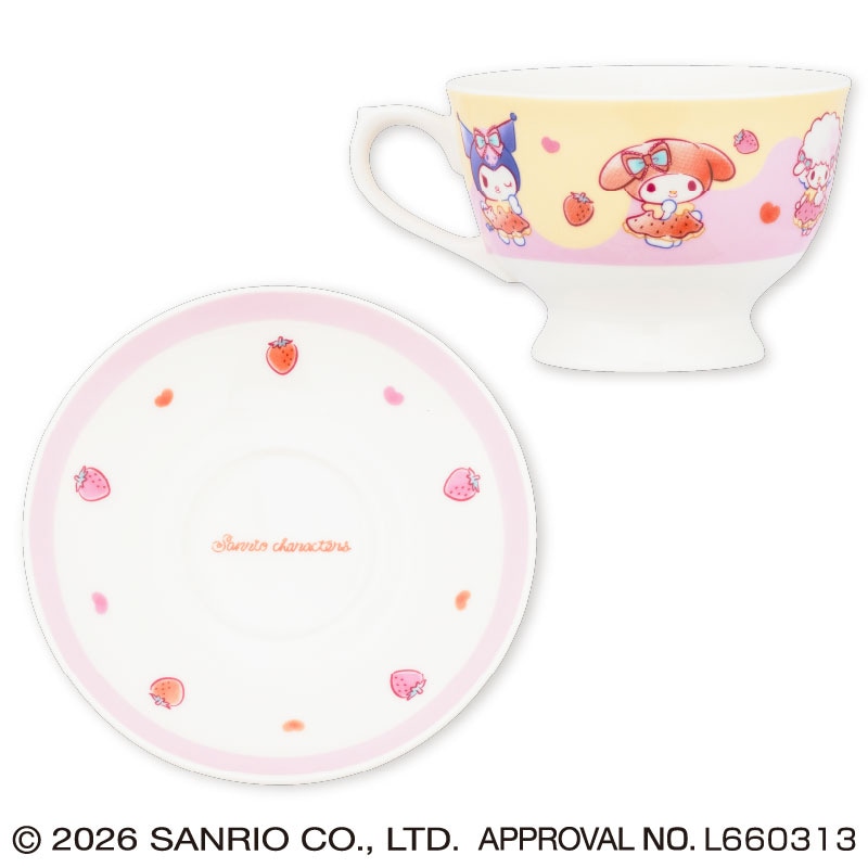 プラザアピア静岡プライズ｜サンリオキャラクターズ いちごみるくメルトティーカップ＆ソーサー