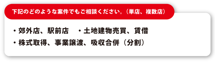 下記のどのような案件でもご相談ください